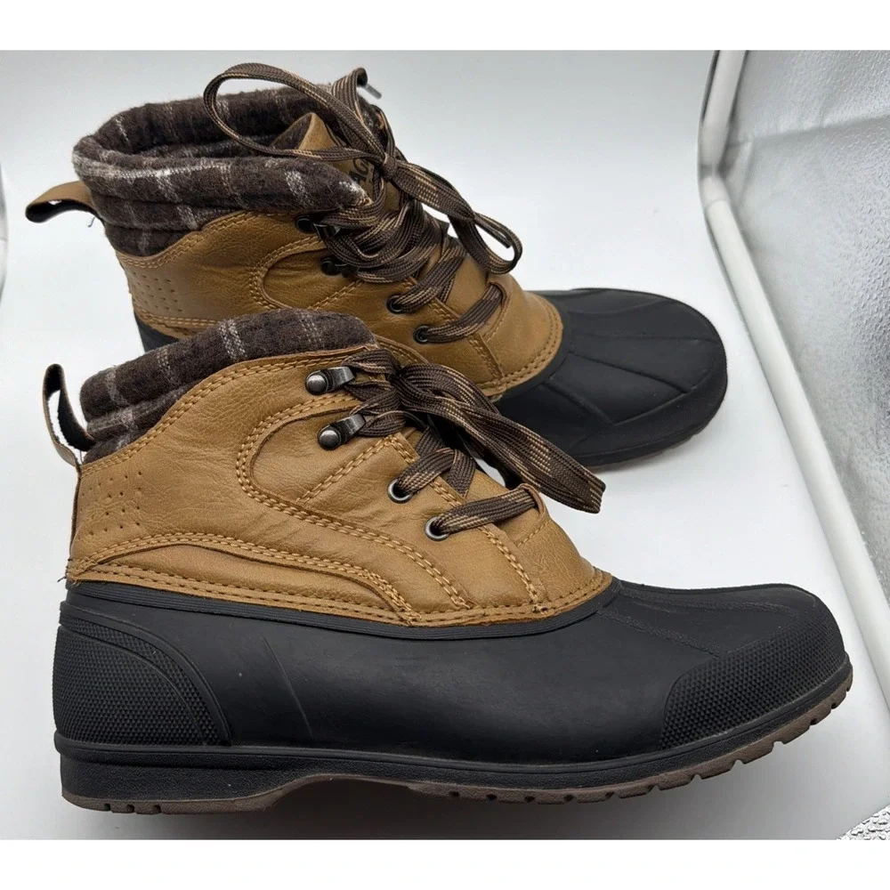 Magellan Outdoors Boys Brown Black Waterproof Shell Duck Boots Size 6 Hunting